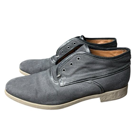 John Varvatos Dylan Men's Chukka Boot Grey Canvas Vibram Sole size 11 - Picture 1 of 9